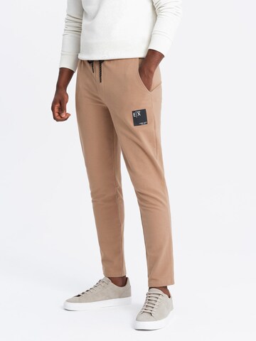 Coupe slim Pantalon 'Eximio' Ombre en beige