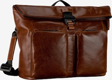 LEONHARD HEYDEN Messenger 'Porto' in Brown: front