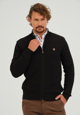 Giorgio di Mare Knit Cardigan in Black