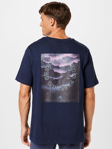 ADIDAS SPORTSWEAR Performance shirt 'Nature Graphic' in Blue