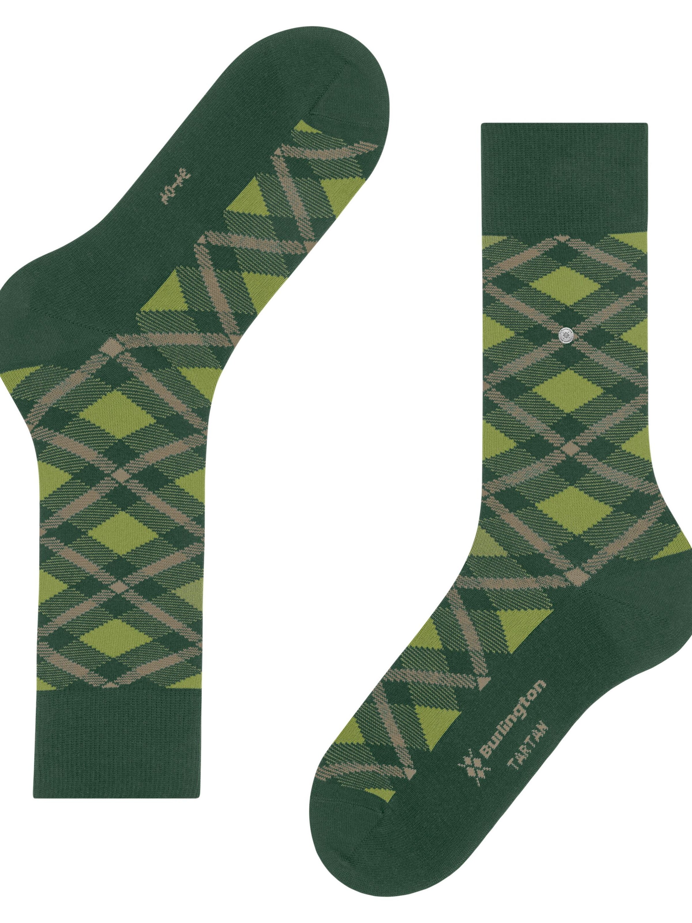 BURLINGTON Socks 'Tartan' in Green