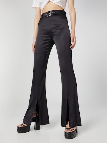 Katy Perry exclusive for ABOUT YOU Flared Pants 'Nancy' in Black: front