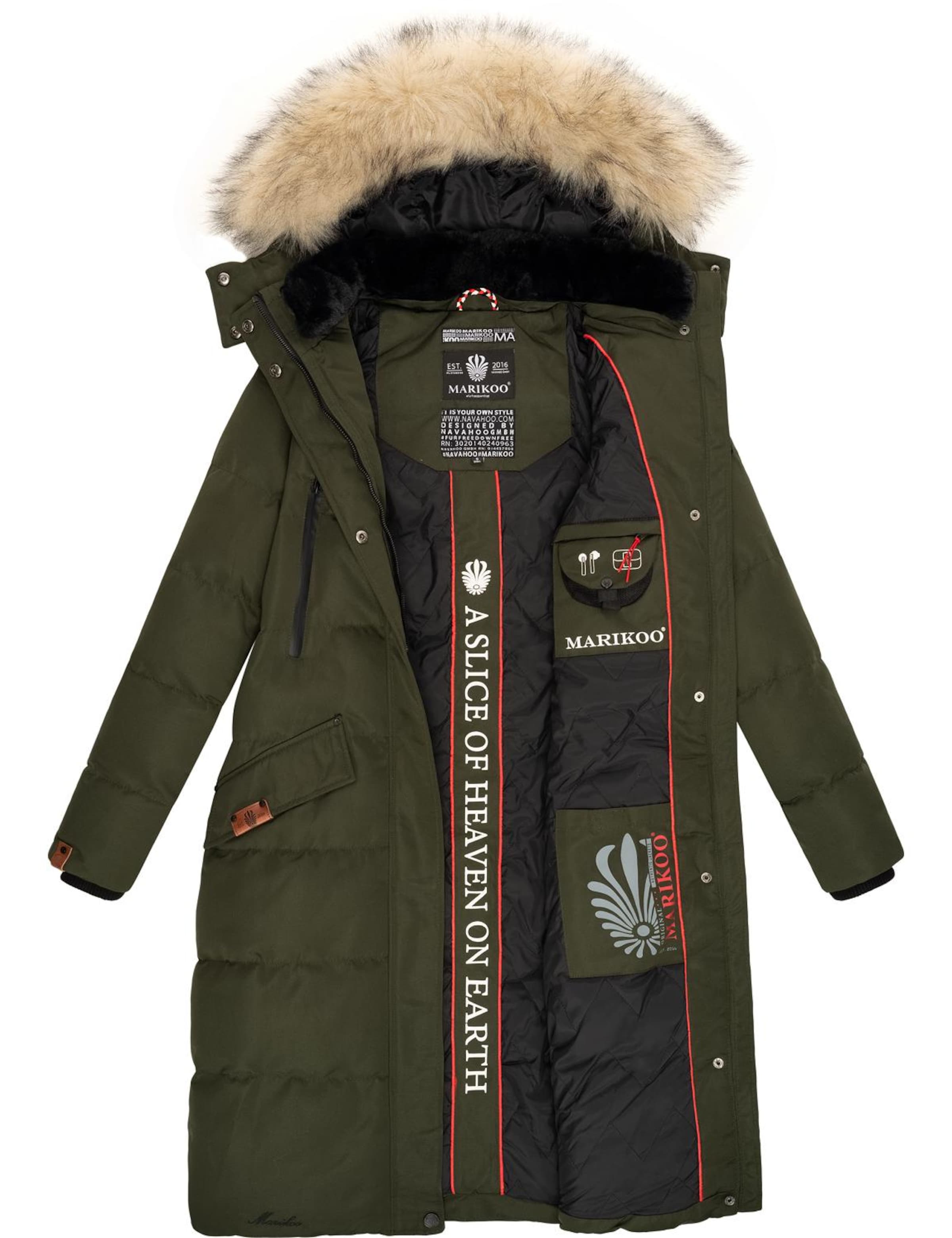 Manteau d’hiver 'Schneesternchen' MARIKOO en vert