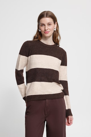 ICHI Pullover in Schwarz: Vorderseite