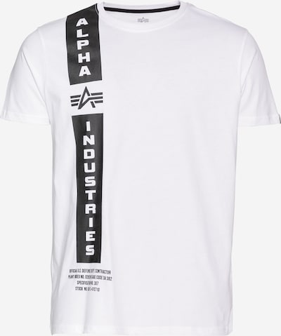 ALPHA INDUSTRIES T-Shirt 'Defense' in schwarz / weiß, Produktansicht