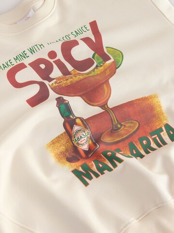 Next Sweatshirt 'Tabasco Spicy Margarita' in Beige