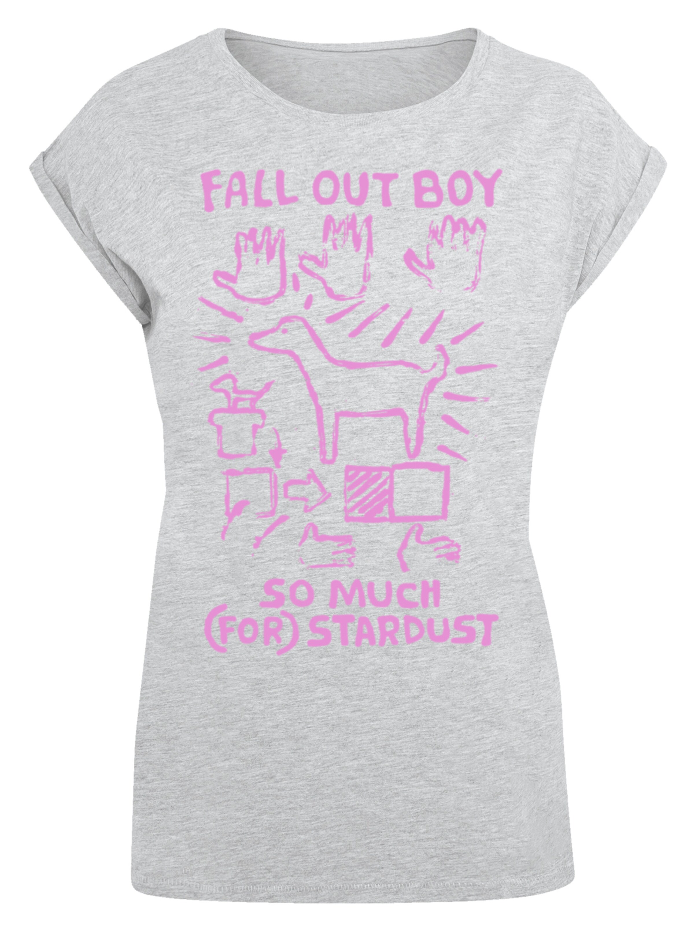 T-shirt 'Fall Out Boy Pink Dog So Much Stardust' F4NT4STIC en gris : devant