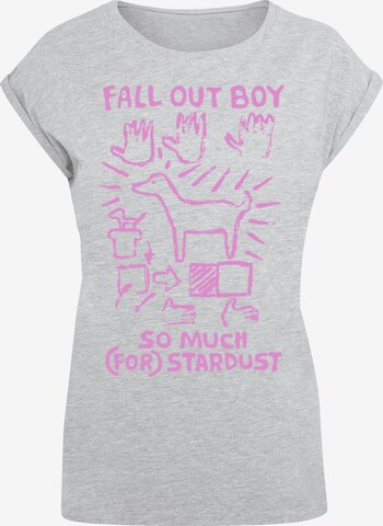 F4NT4STIC T-Shirt 'Fall Out Boy Pink Dog So Much Stardust' in Grau: predná strana