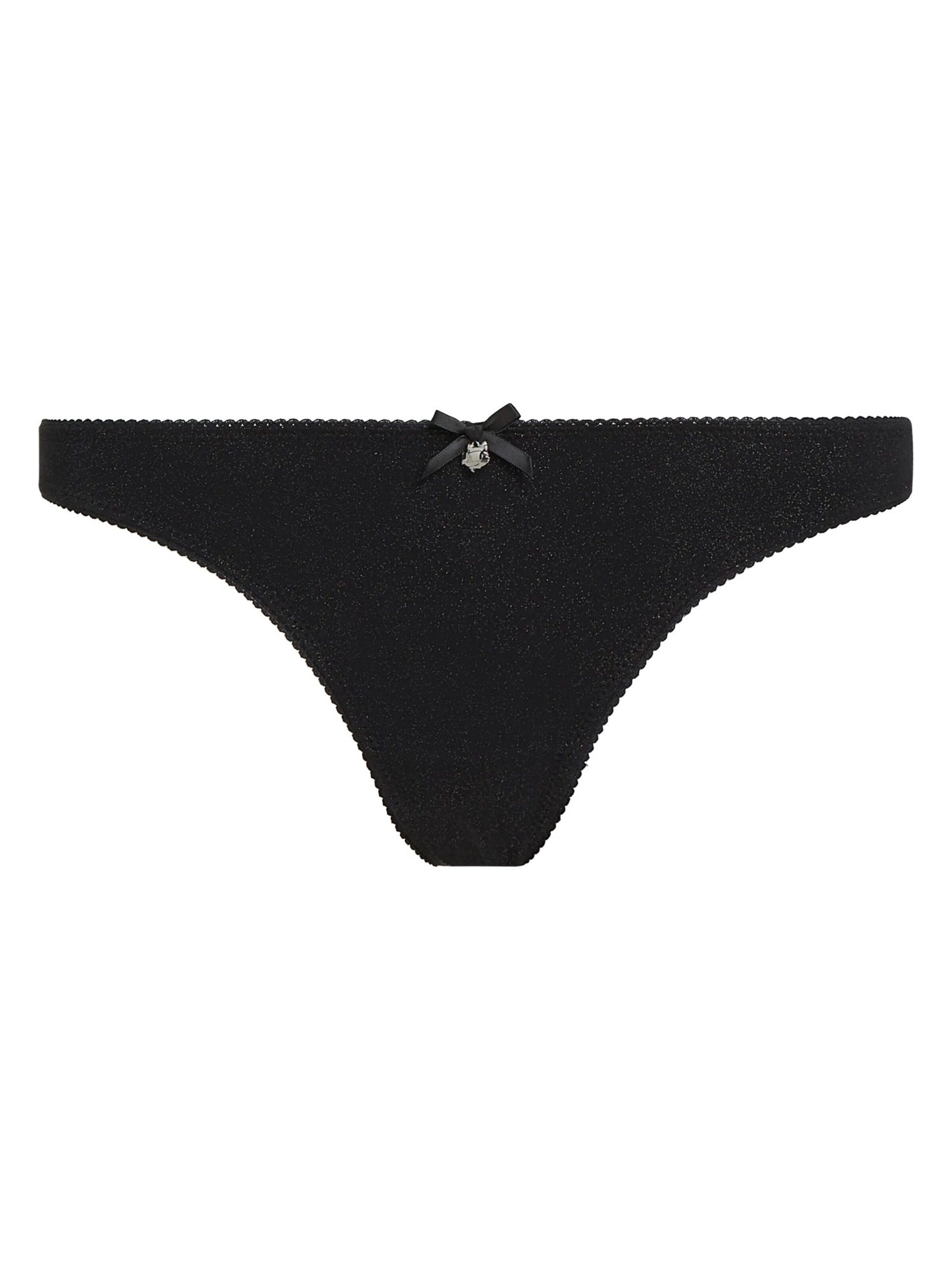 Karl Lagerfeld - Tanga 'Ikon' em preto: frente