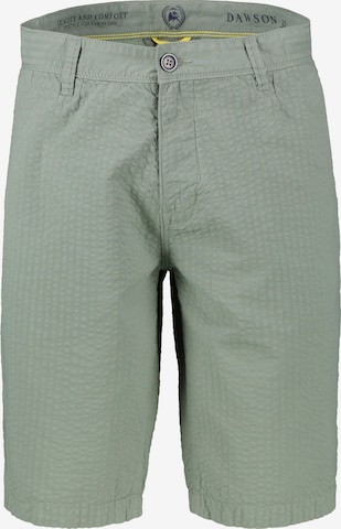 LERROS Chino-Shorts aus Baumwolle in leichter Seersucker-Qualität in Grün: Vorderseite