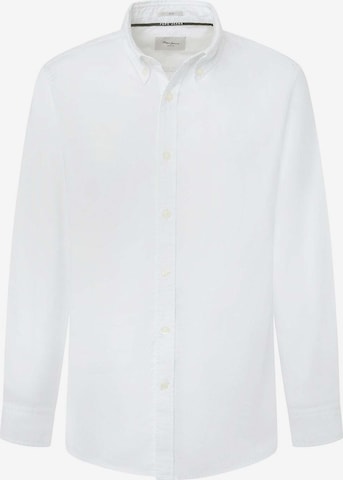 Pepe Jeans Regular fit Button Up Shirt 'Mallon' in White: front
