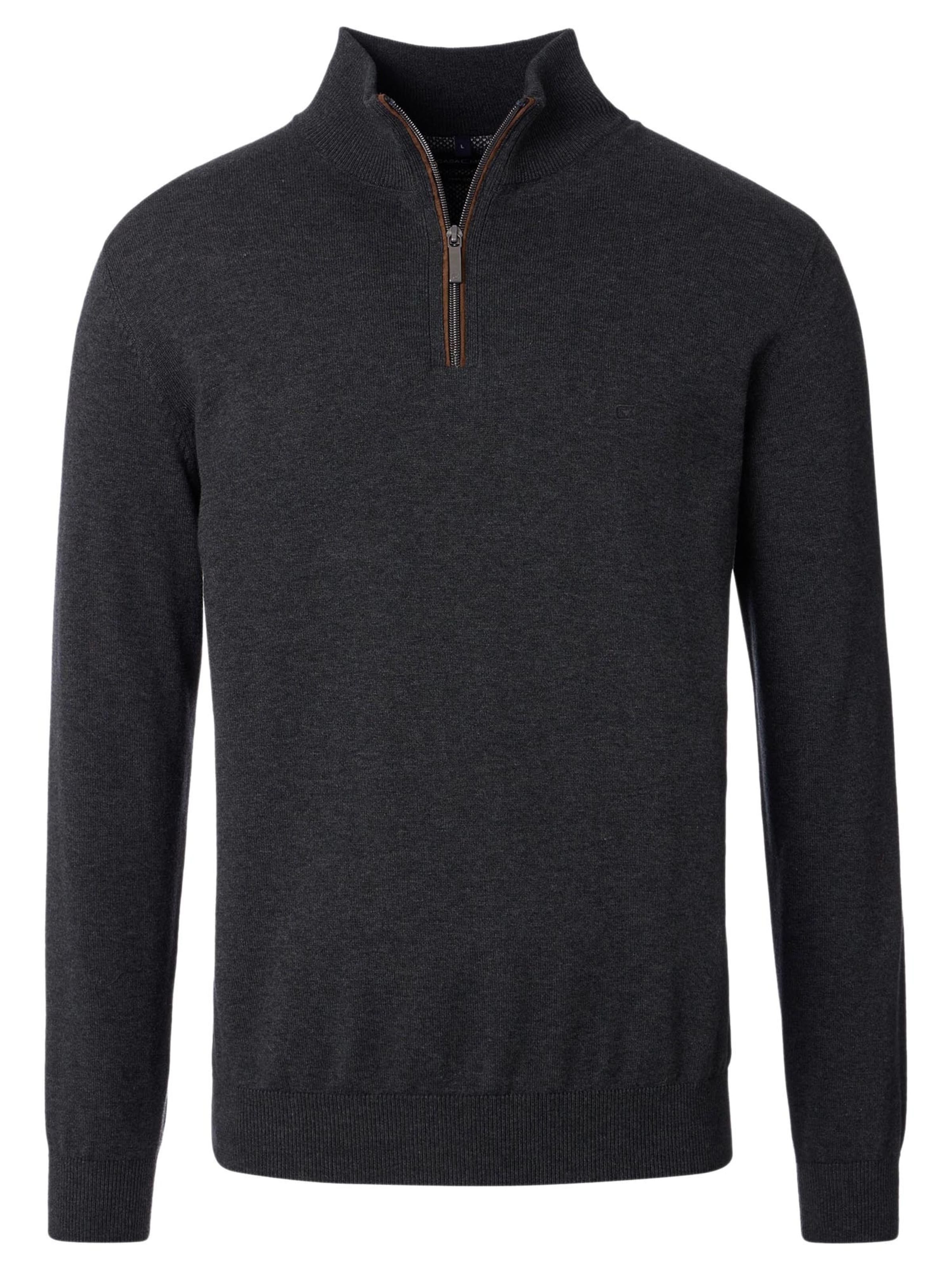 CASAMODA Sweater 'Basic' in Grey: front