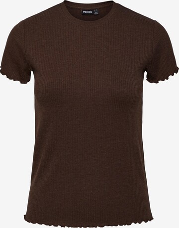 T-shirt 'Nicca' PIECES en marron : devant