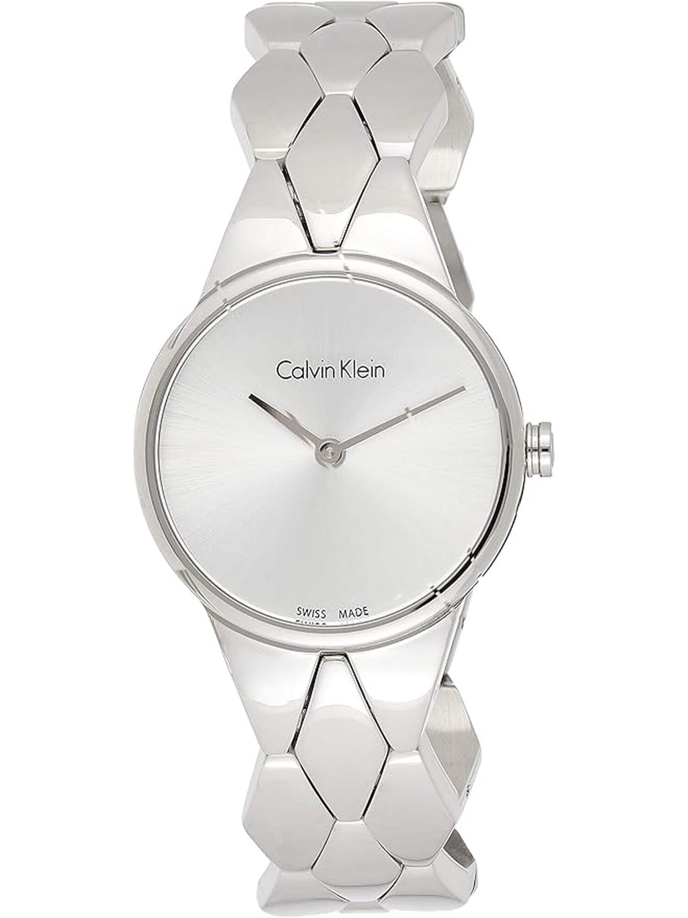 Calvin Klein - Uhren Quarzuhr K6E23146 Swiss Made in Silber: Vorderseite