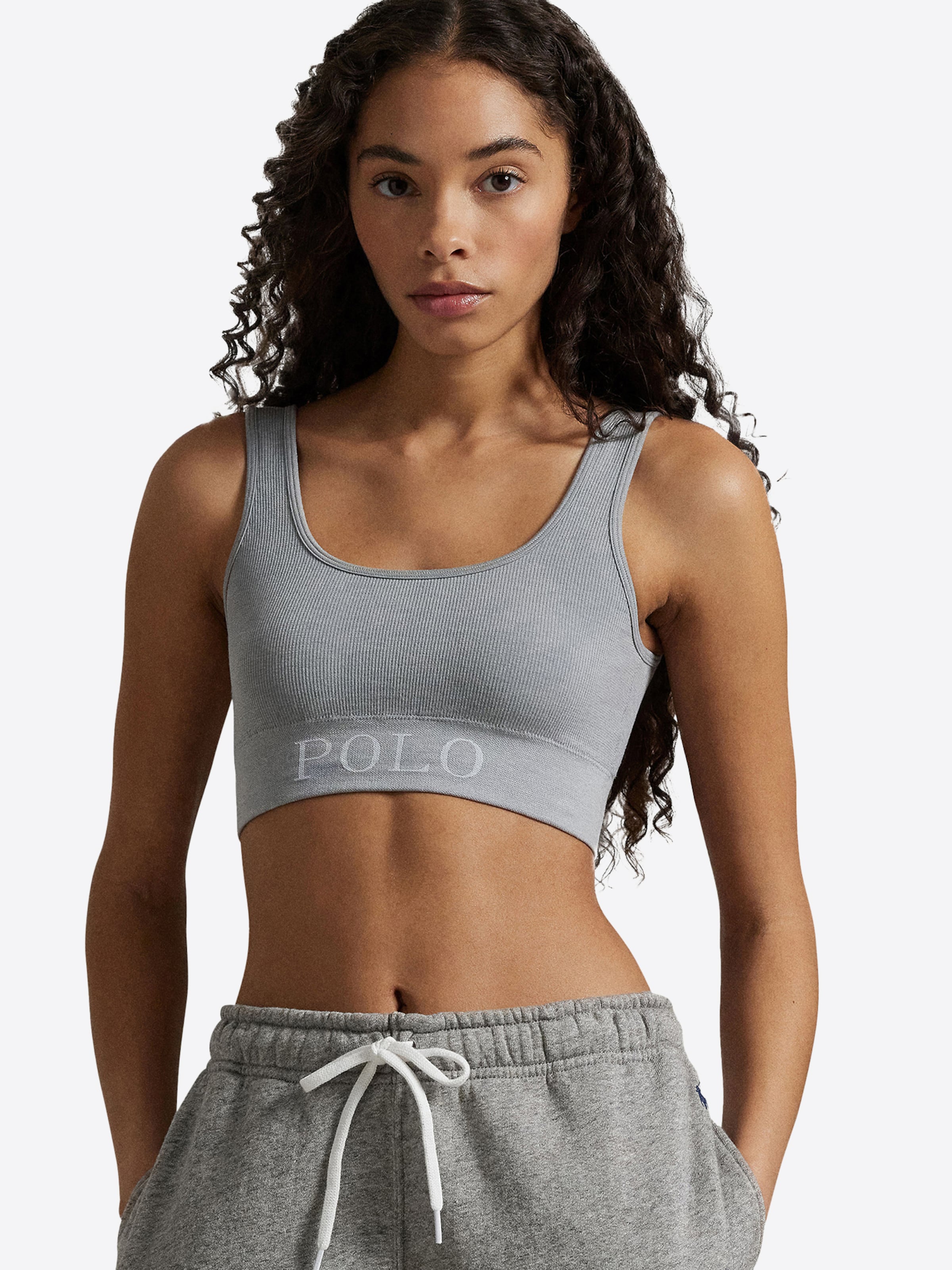 Bustier Soutien-gorge ' Ribbed Seamless ' Polo Ralph Lauren en gris