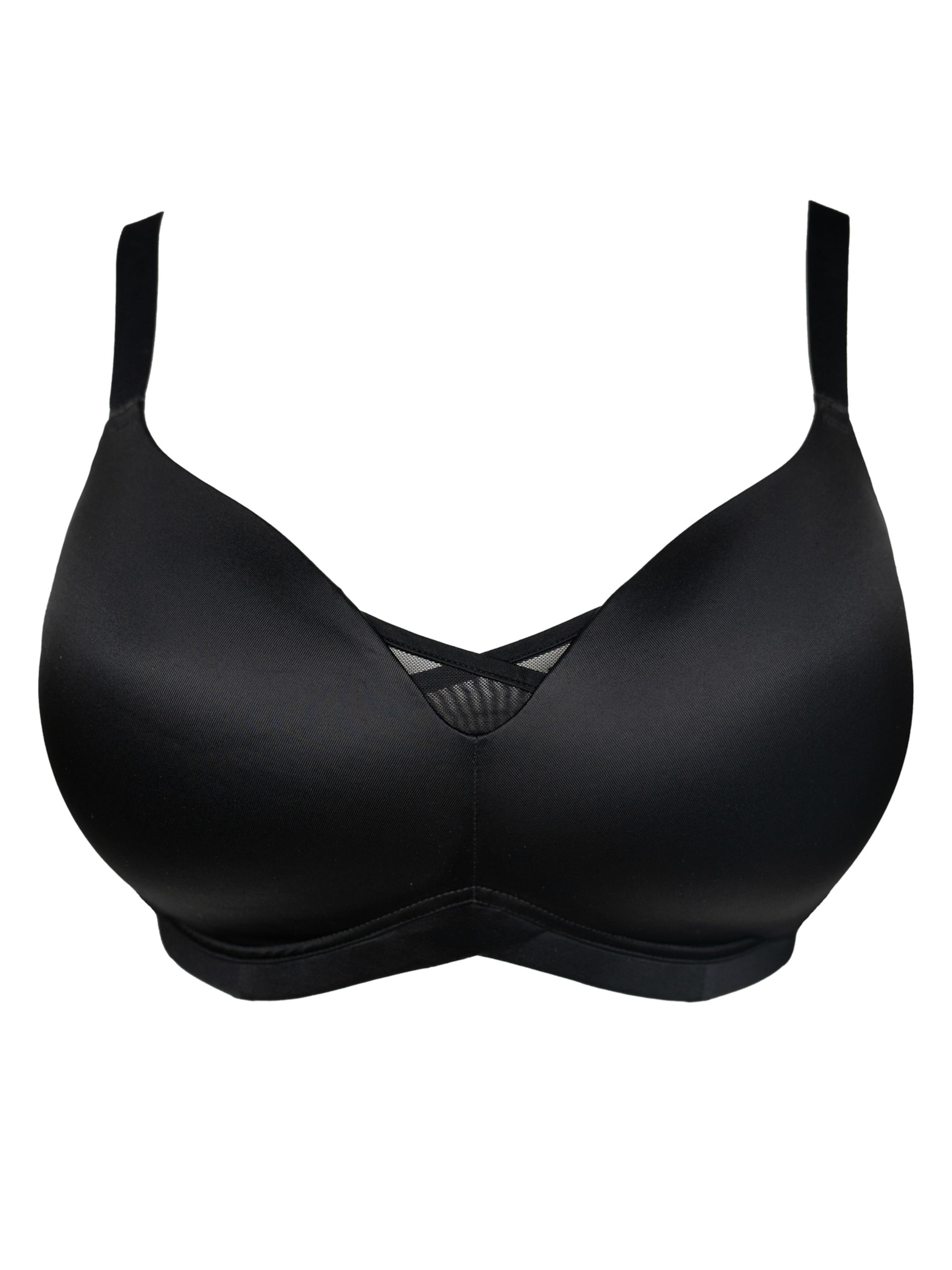 SugarShape T-Shirt BH 'Sensation' in Schwarz: Vorderseite