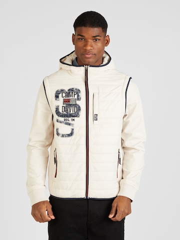 CAMP DAVID Between-Season Jacket in White: front