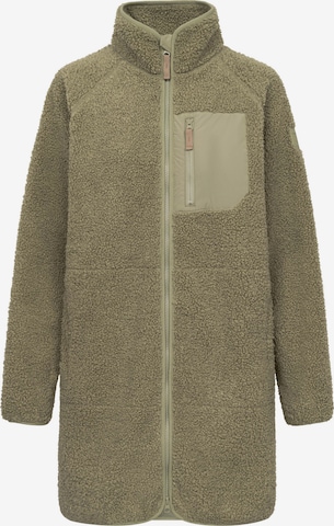 Derbe Fleece Jacket 'Kuschelby Long' in Green: front