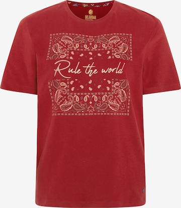 Oklahoma Jeans T-Shirt in Rot: predná strana
