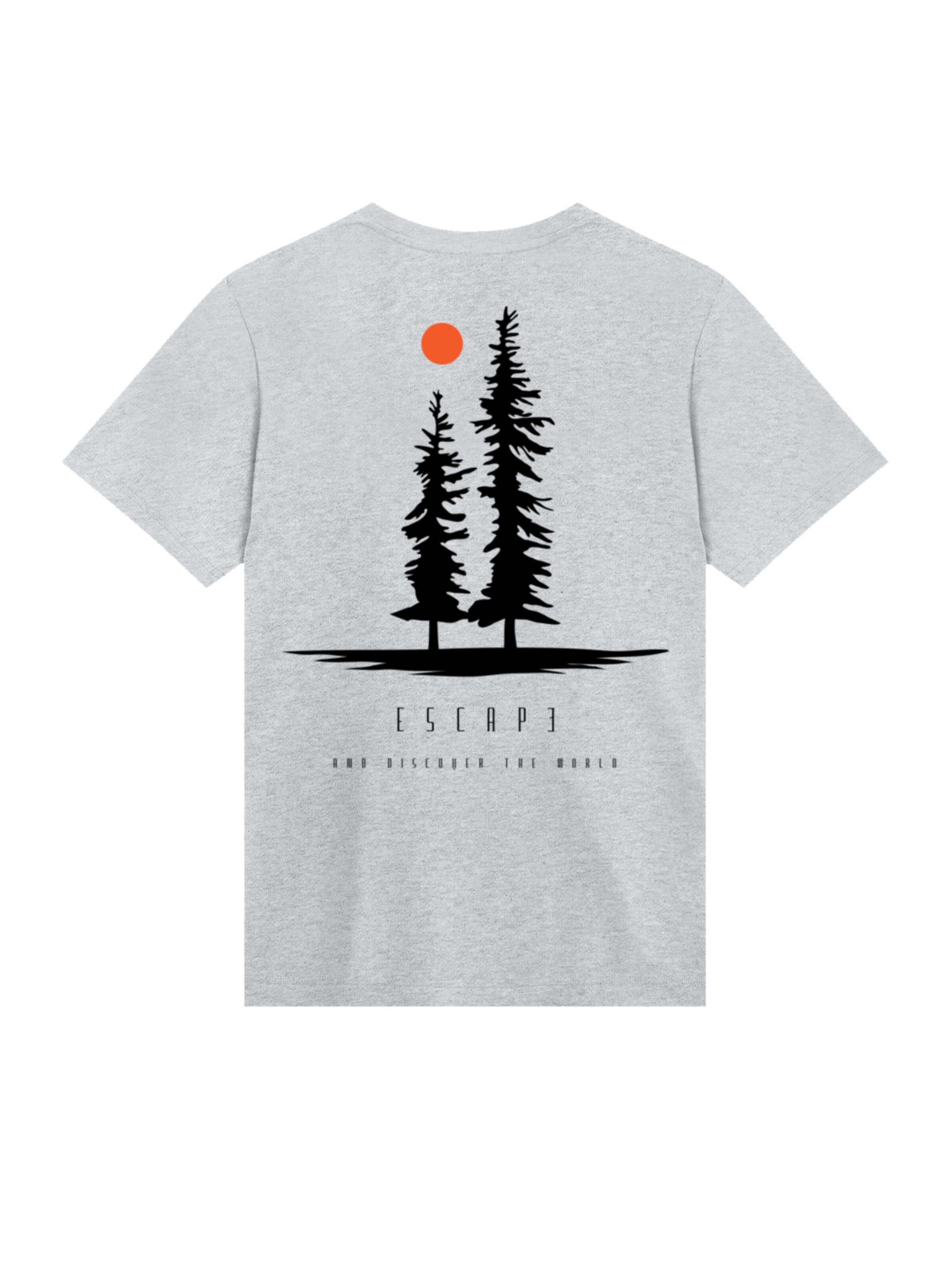 T-Shirt 'Escape Discover the World Pinetree' F4NT4STIC en gris