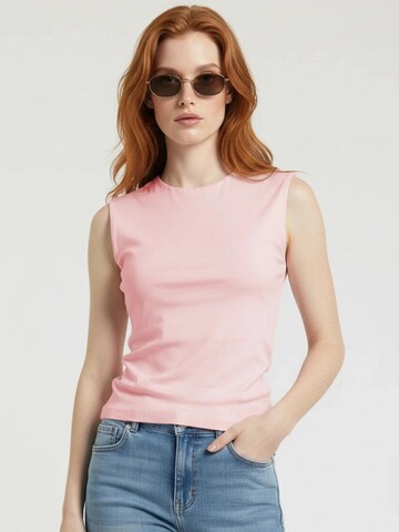 No Matter What Top in Pink: front