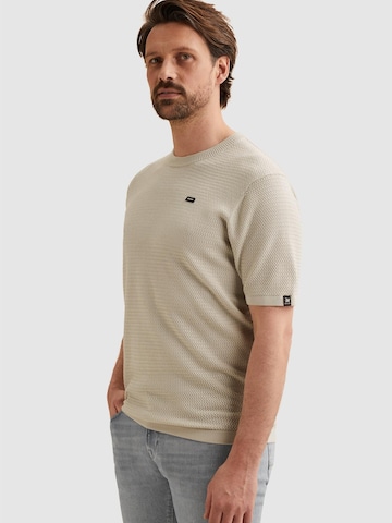 VANGUARD Shirt 'T-shirt in cotton/modal with texture' in Beige: front