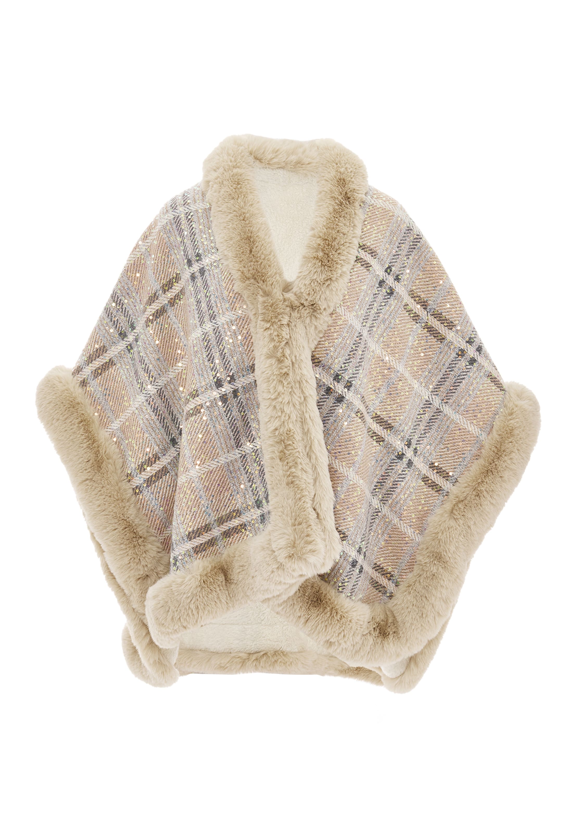 FRAULLY Cape in Beige: front