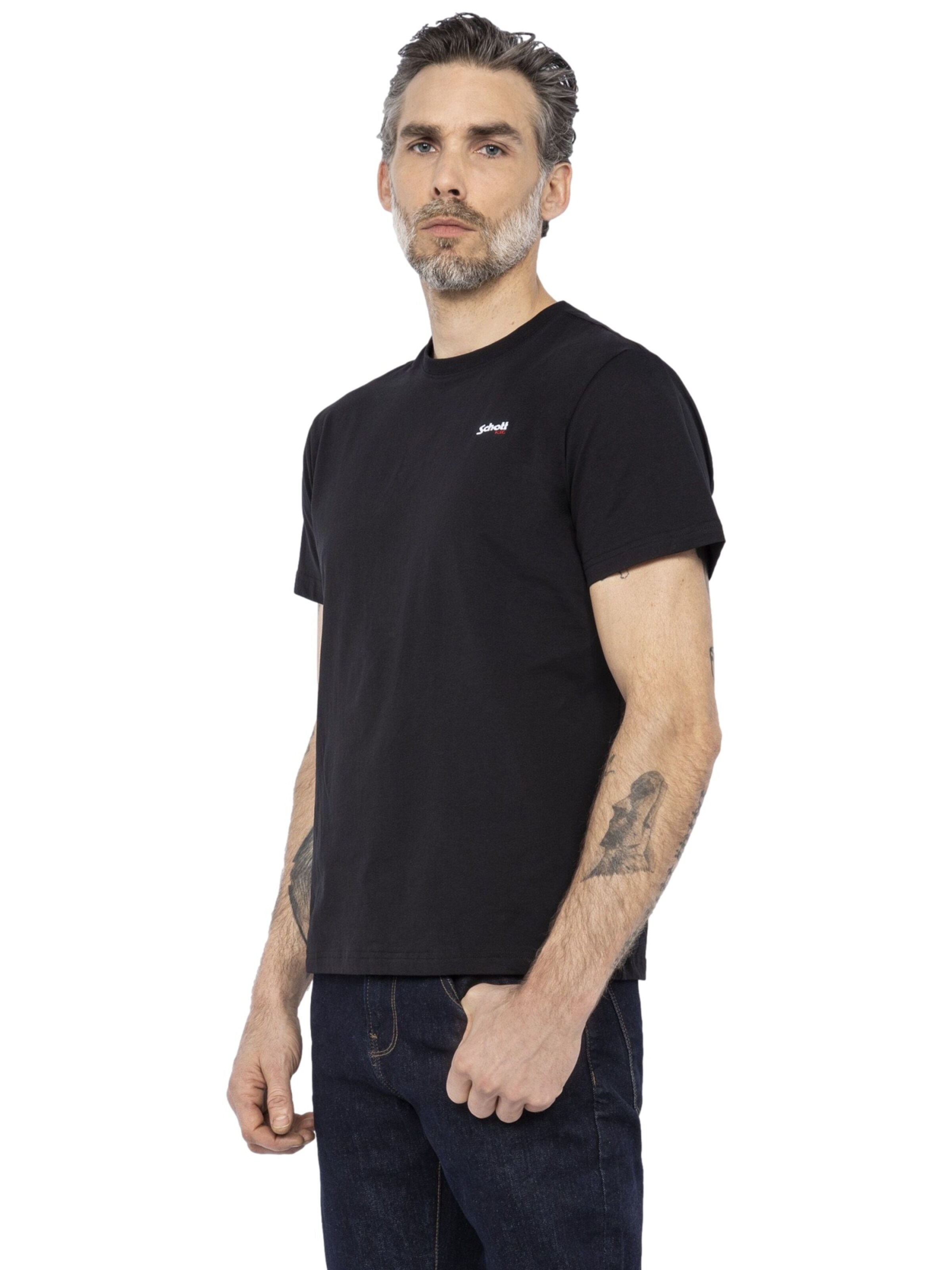 Schott NYC T-Shirt in Schwarz