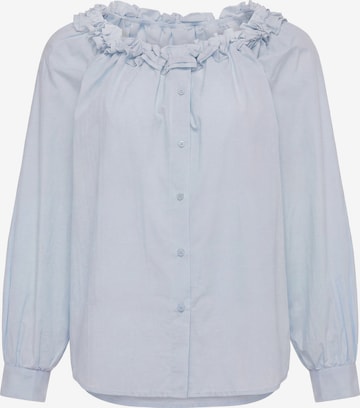 Chemisier usha BLACK LABEL en bleu : devant