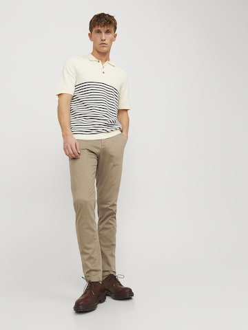 JACK & JONES Slimfit Chino kalhoty 'JJIMarco JJBowie' – béžová