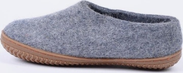SHUS walk with nature Huisschoen 'Uldhjemmesko (100% ren uld) -m/Gummisål - Dansk Design fra SHUS' in Grijs: voorkant