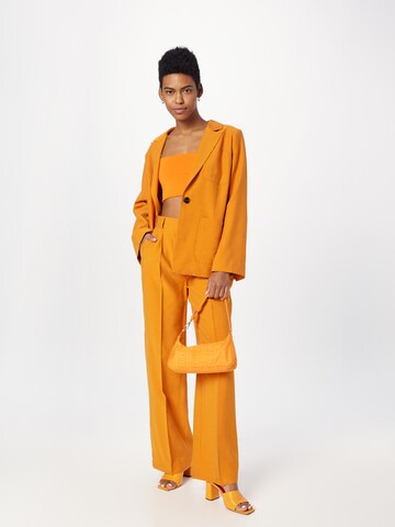 NÜMPH Wide leg Pleated Pants 'MERCEDES' in Orange