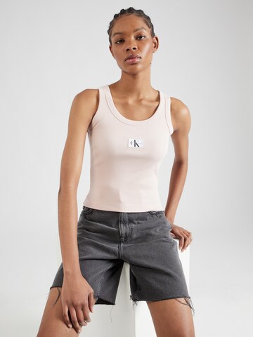 Calvin Klein Jeans - Top en beige: frente