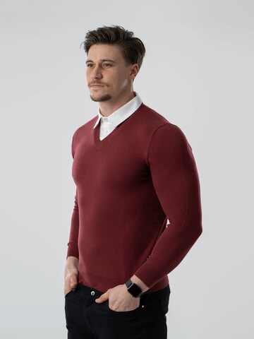 PANTONECLO Sweater 'Pantoneclo Men’s Mock Sweater' in Red