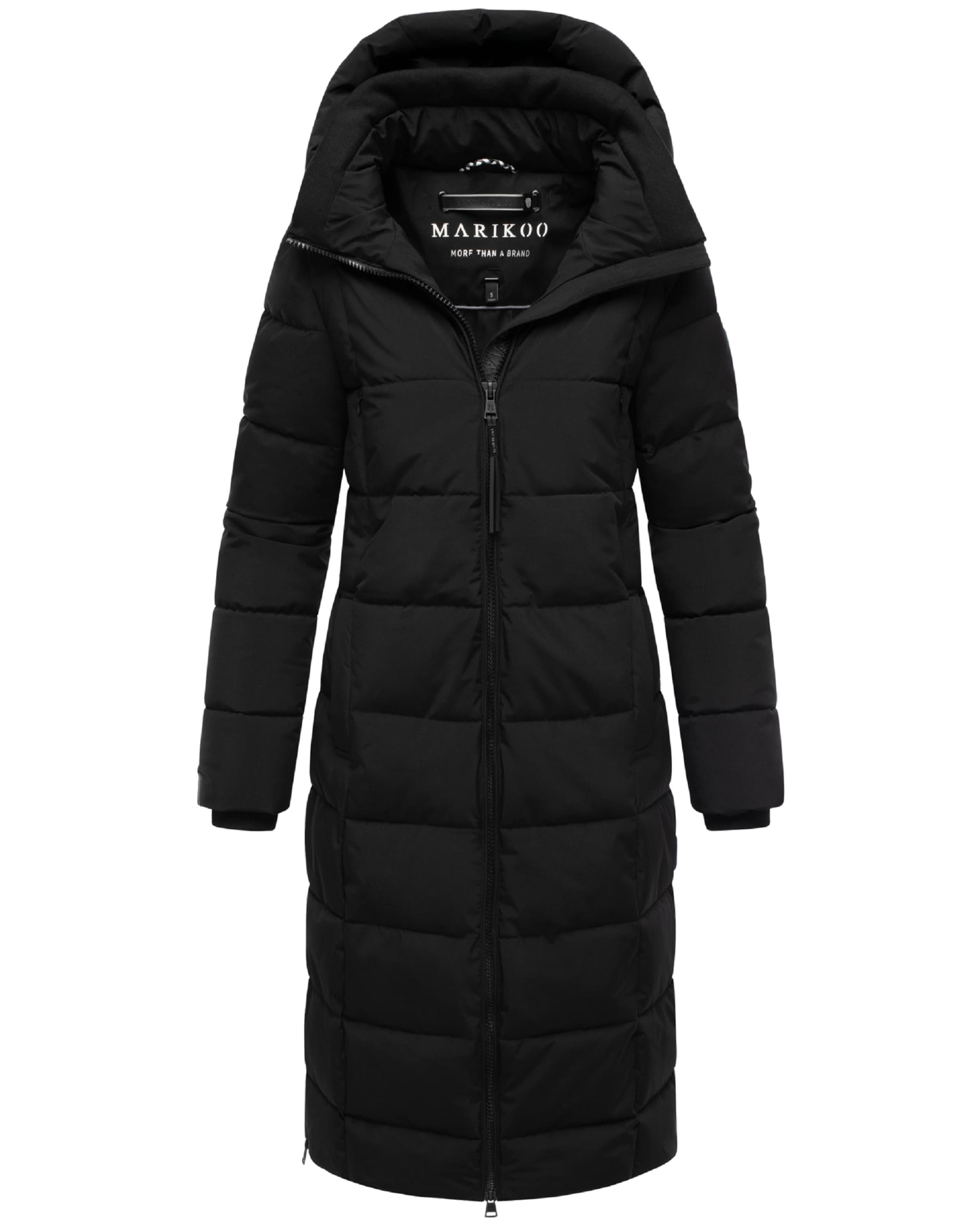MARIKOO Wintermantel 'Lanitaa XVI' in Zwart: voorkant