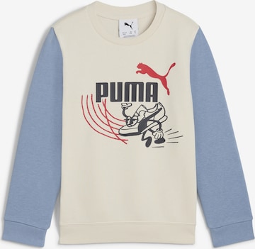 PUMA Athletic Sweatshirt 'Little Runners' in White: front