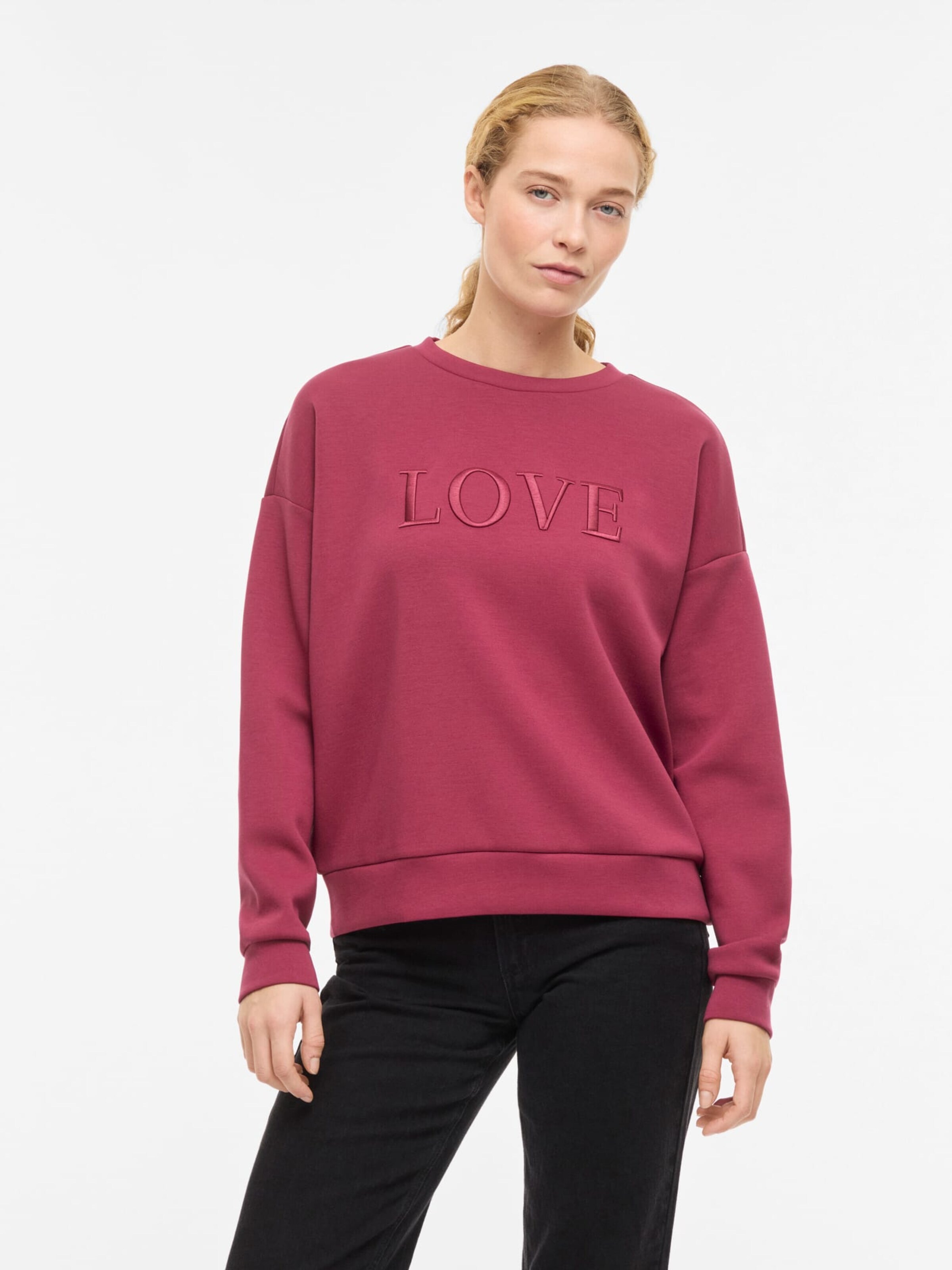 VILA Sweatshirt 'Reflect' in Rood: voorkant