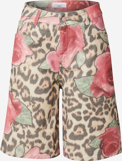 Kamila Šikl Jean en cappuccino / brun foncé / menthe / rose, Vue avec produit