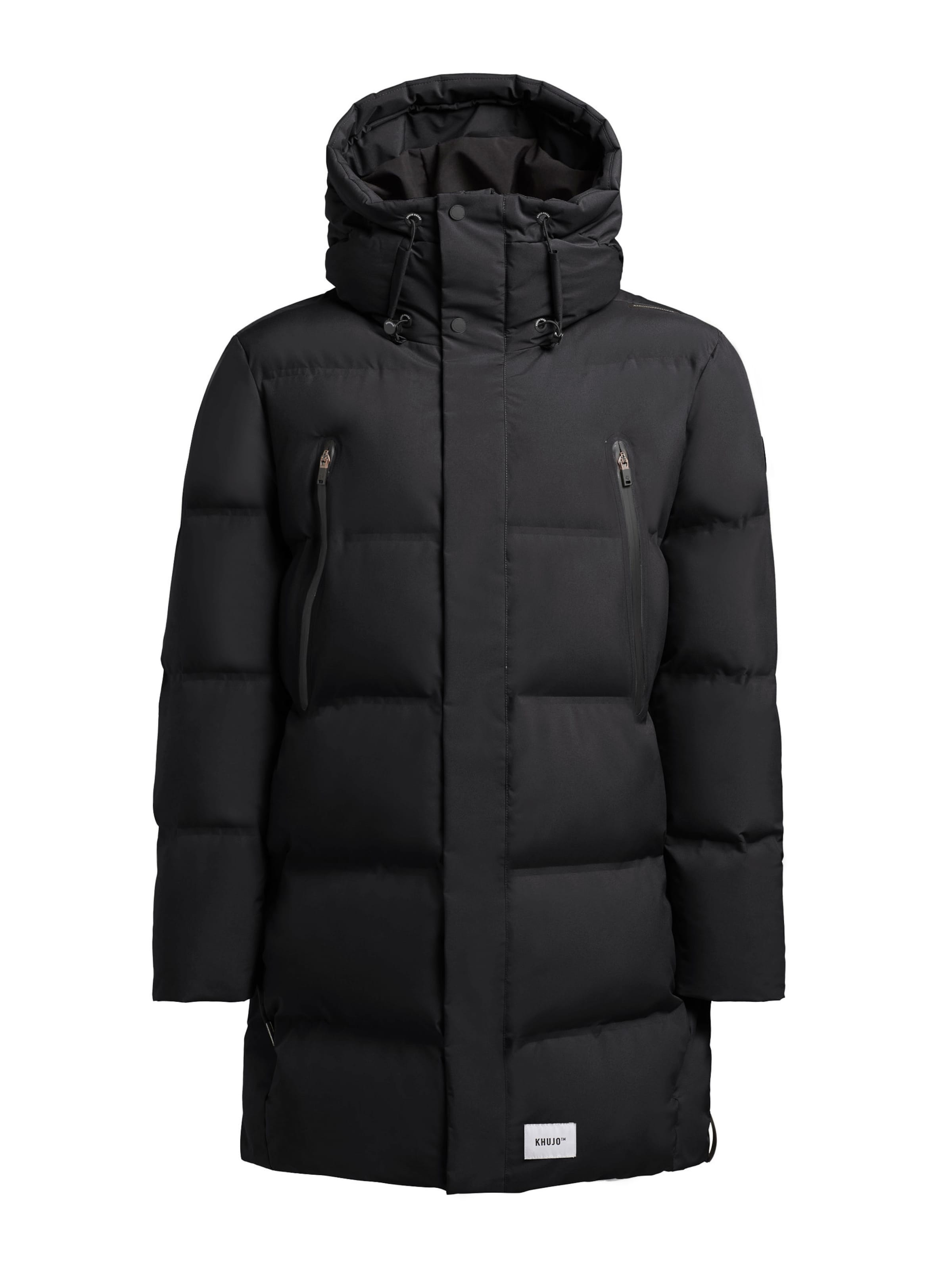 khujo Zimný kabát 'MORSE' - Čierna: predná strana