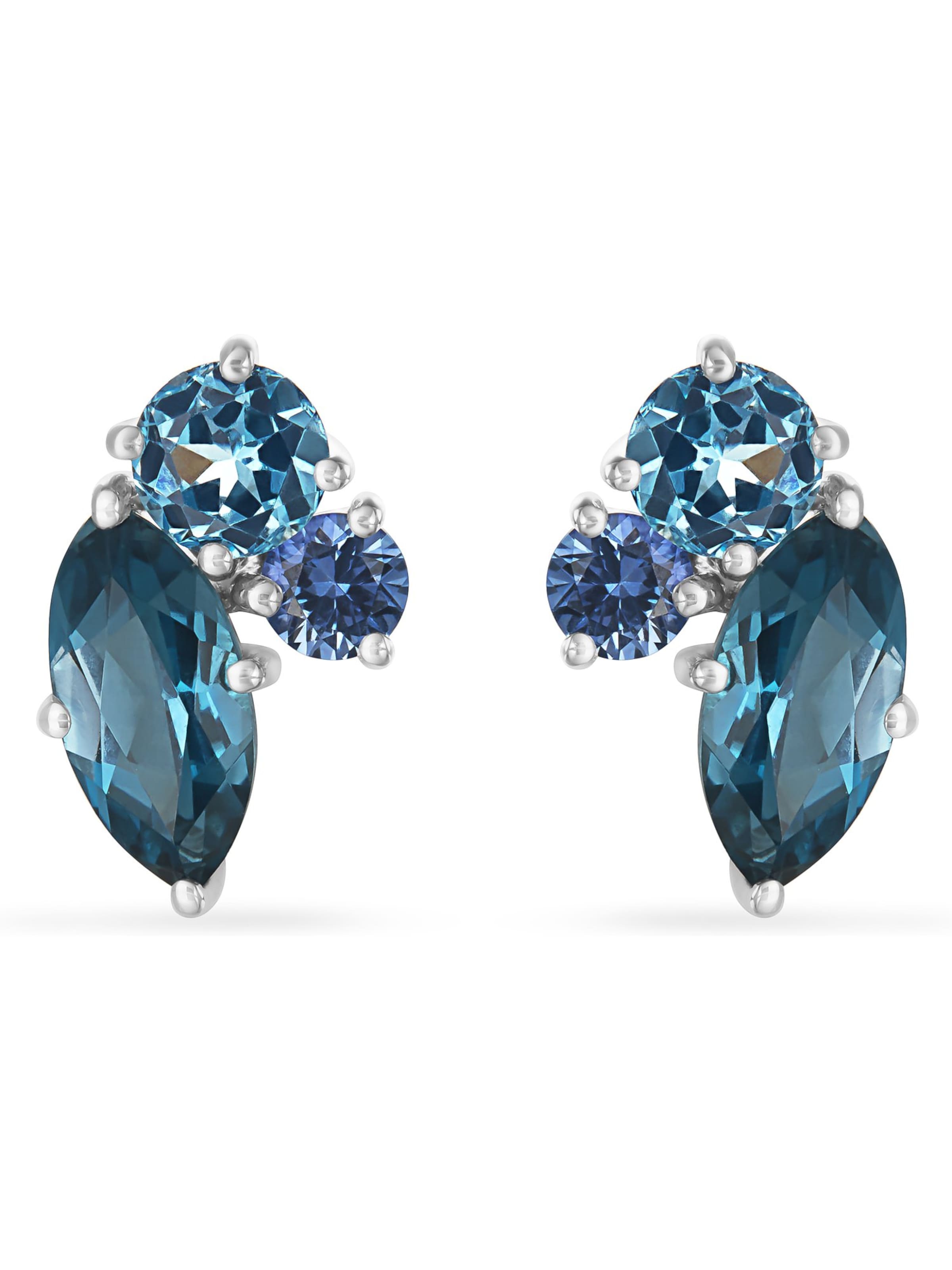 CHRIST Ohrringe in Blau: Vorderseite