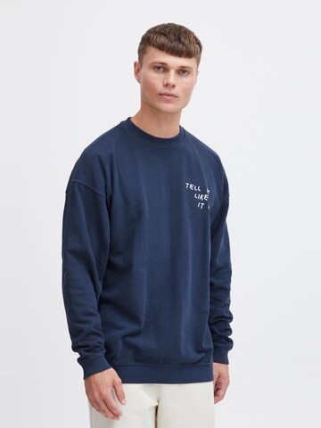 !Solid Sweatshirt ' Ingvor ' in Blauw: voorkant