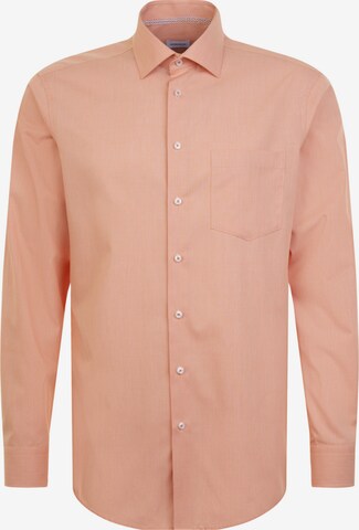 SEIDENSTICKER Regular fit Business Shirt in Orange: front