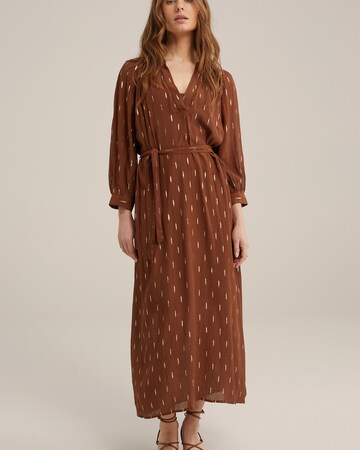 WE Fashion Dress in Brown: front