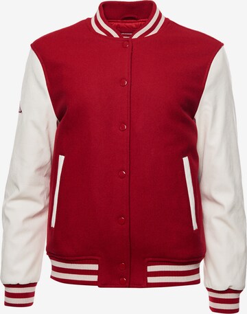 Superdry Übergangsjacke 'College Varsity' in Rot: predná strana