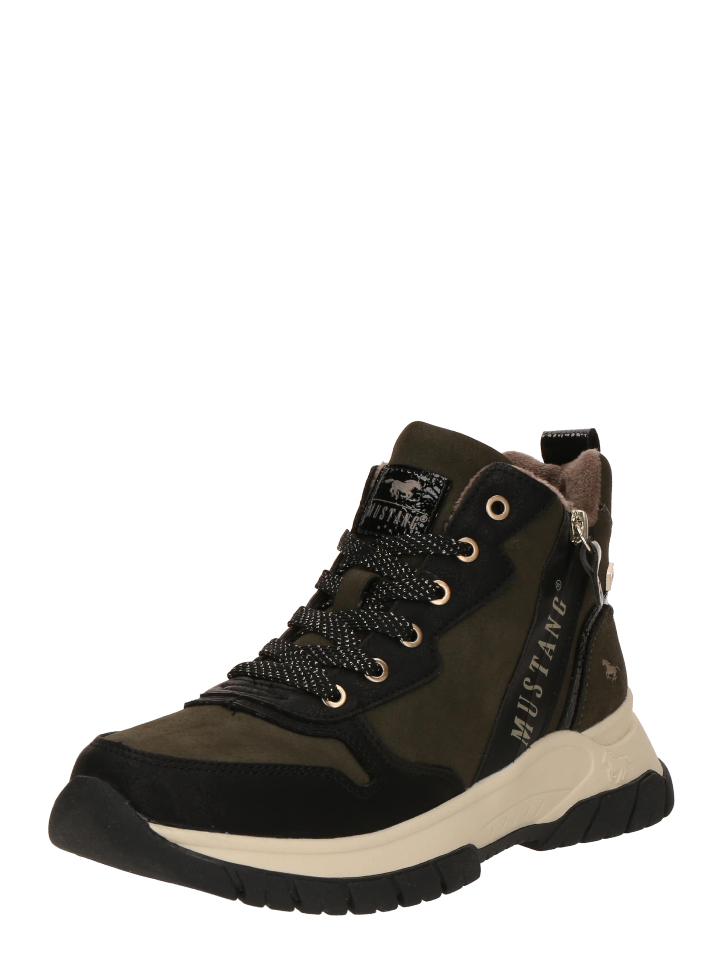 Sneaker înalt de la MUSTANG pe negru: față