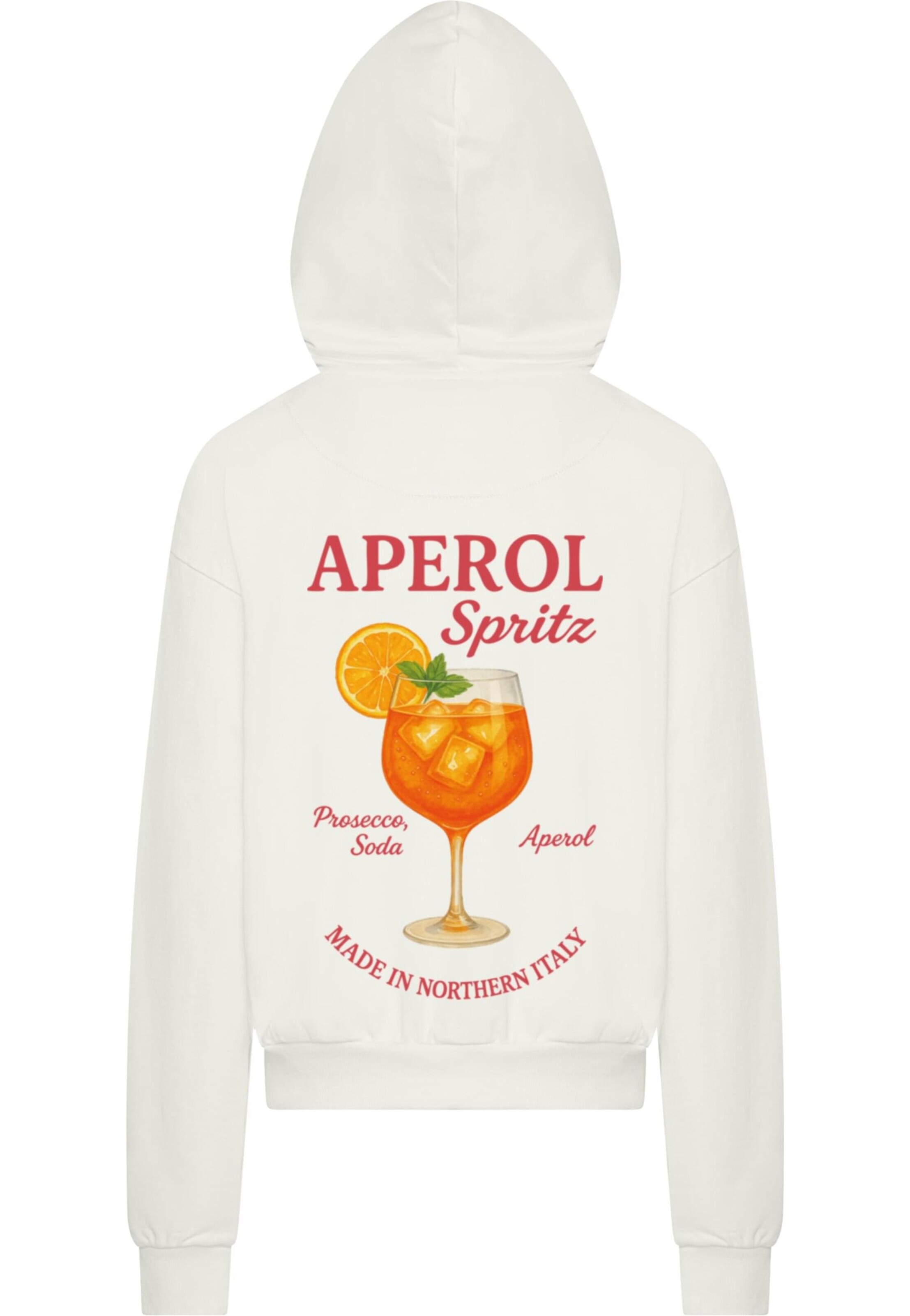 Merchcode Sweatshirt 'Aperol Spritz' in Weiß