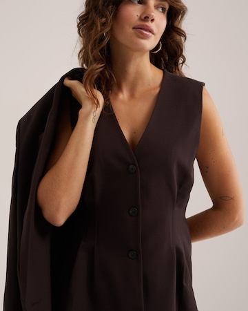 WE Fashion - Chaleco para traje en marrón