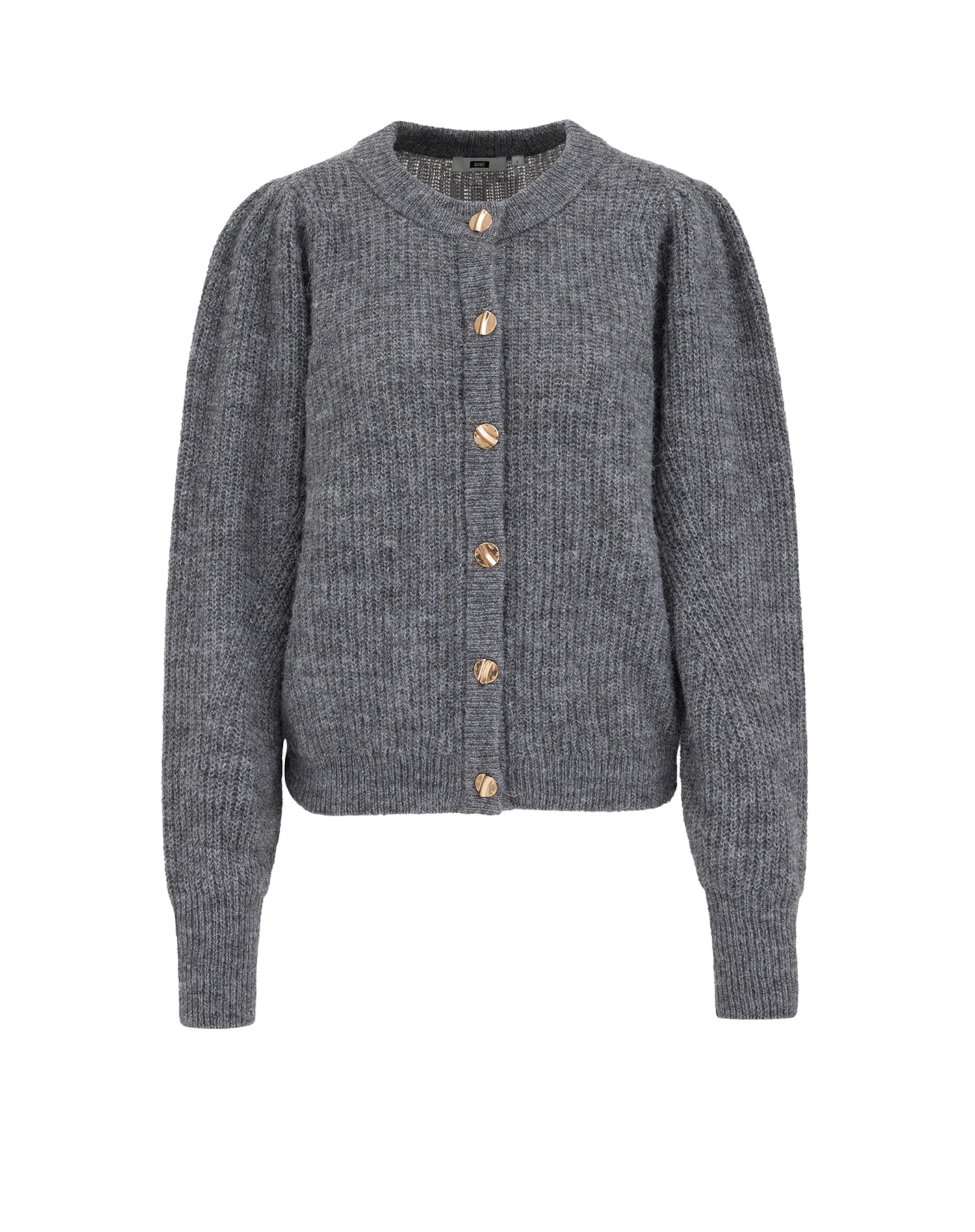 WE Fashion - Casaco de malha em cinzento: frente