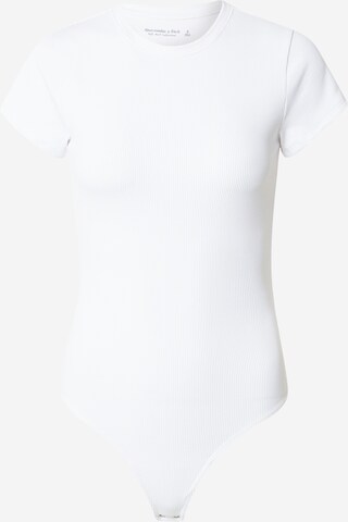 Abercrombie & Fitch Koszula body w kolorze biały: przód