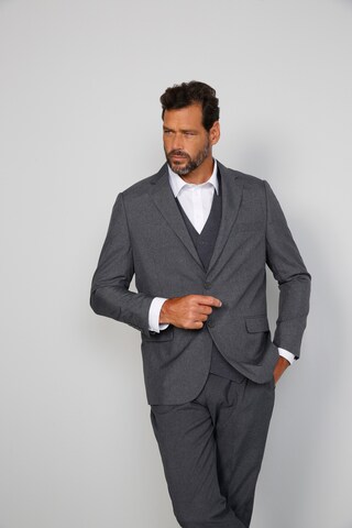 Men Plus Regular fit Suit Jacket in Grey: front